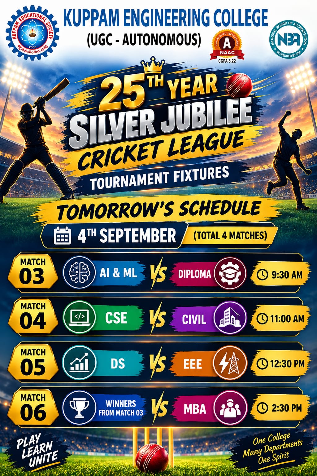KEC SILVER JUBILEE CRICKET LEAGUE 3